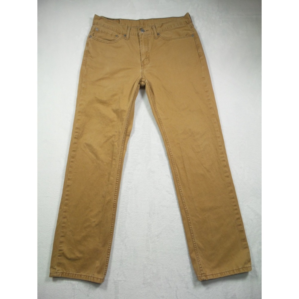 Levis‎ 514 Mens Pants Size 34 x 32 Brown Chino Straight Leg Mid Rise 5-Pocket
